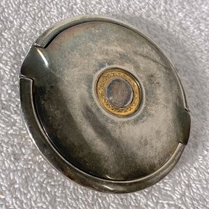 Vintage Silver Tone Double Mirror Compact